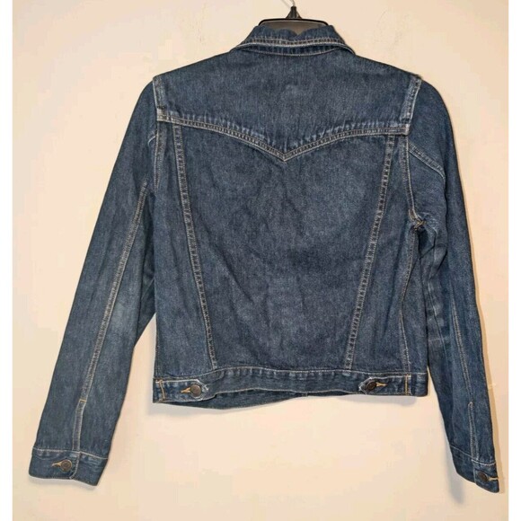 Abercrombie & Fitch Jean Jacket Girls XL Button Blue Classic Casual Denim VTG - Picture 10 of 12